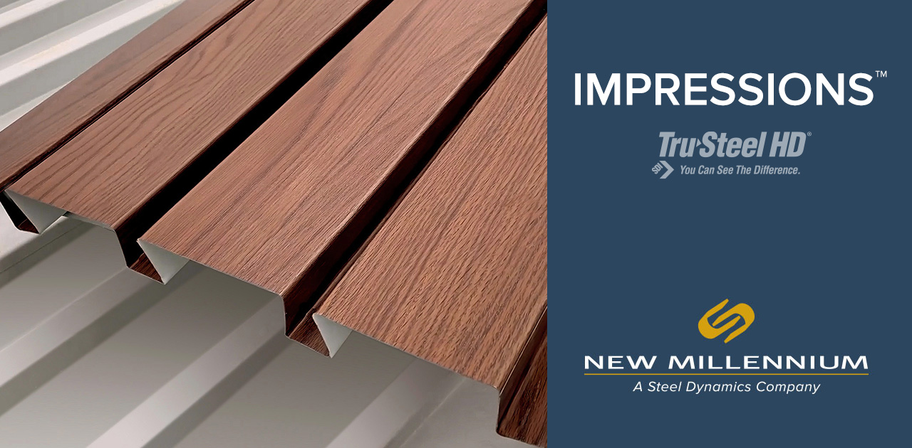 IMPRESSIONS™ steel roof deck with woodgrain finishes