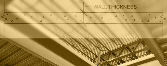 Warehouse with draing overall of wall thickness diagram