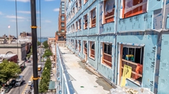 Exterior balconies with composite floor deck