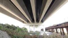 View under bridge showing corrosion-protected bridge deck