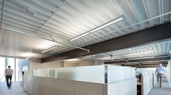 Deep-Dek® Composite ceiling in office setting on steel beams