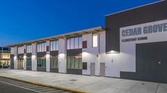 Front exterior of Cedar Grove Elementary School