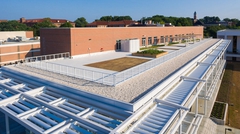 Rooftop garden atop 2-story building