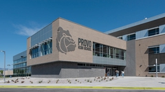 Exterior of 3 story Provo High School