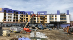 Outdoor view of multi-story contruction
