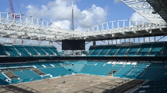 View from the second balacony looking down into the stadium under construction