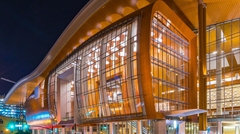 Glass atrium of the main entrance