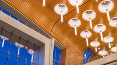 Interior detail of curved ceiling design