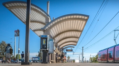 Train stop with shade structure with Versa-Dek® Dovetail deck