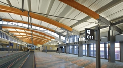 Airport terminal with Curve-Dek® on wood beams