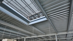 Composite deck on steel beams for second floor mezzanine