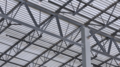 Close-up of steel joists and joist girders