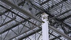 Close-up of joist girder and column integration
