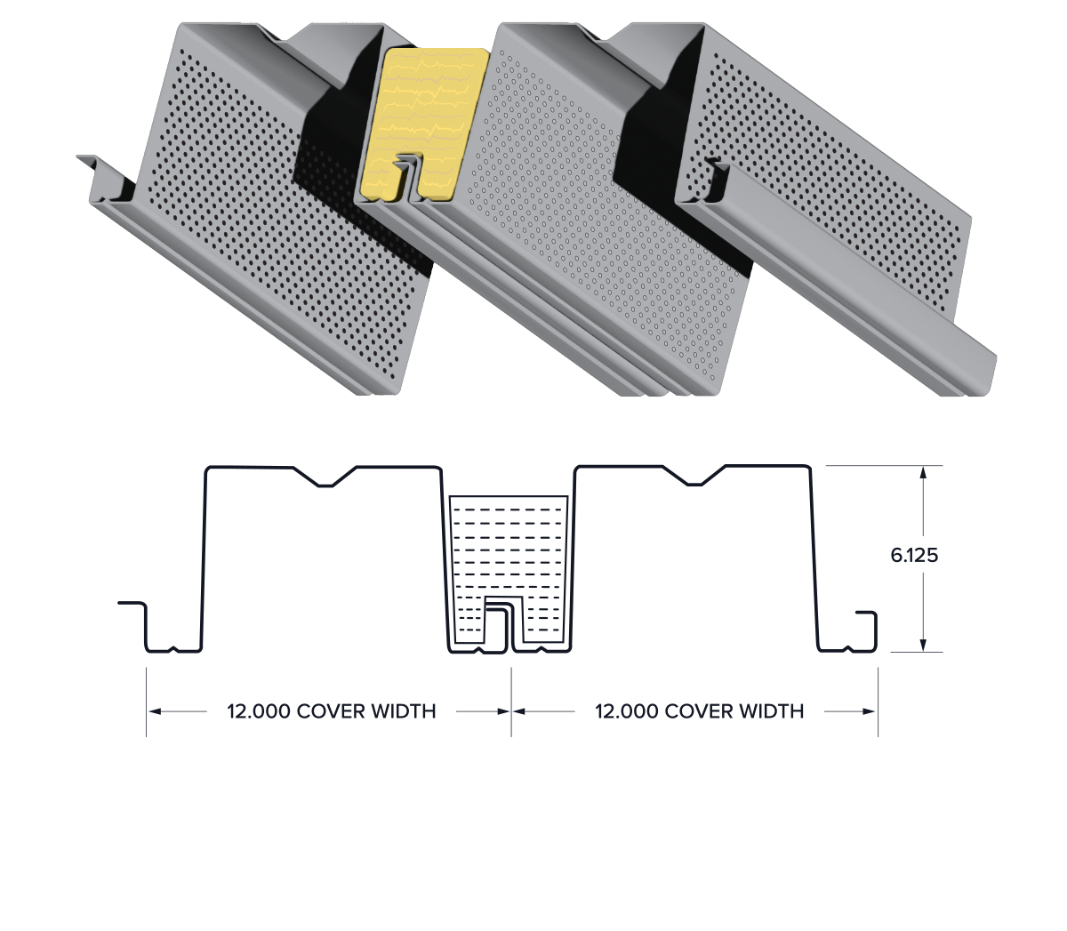 Deep-Dek® 6.0 Acoustical profile