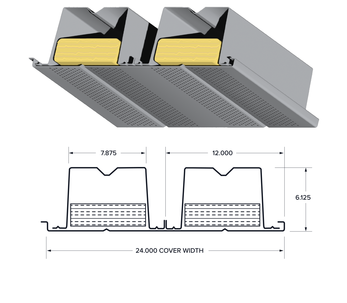 Deep-Dek® 6.0 Cellular Acoustical profile