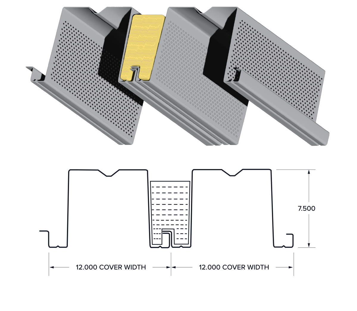 Deep-Dek® 7.5 Acoustical profile